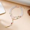 Baroque Irregular Imitation Pearl Crystal Beads Cross Pendant Necklace For Women Men Multi-Layer Cross Choker Boho Jewelry Gift