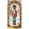 Nutcracker Soldier Door Cover Lining For Christmas Doors Xmas Outdoor Decoration For Front Door Home Christmas Party Supplies