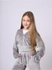 2026 Fall Winter Girls Velour Track Suit 2 Piece Set Casual Hoodie Sweatshirt Kids Warm Athletic Outfit