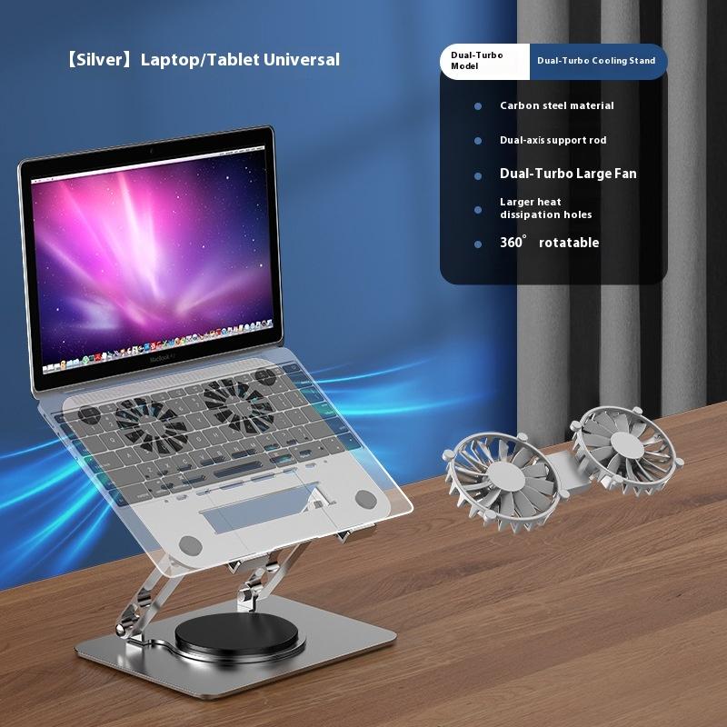 Obracany o 360 ° Uchwyt na laptopa Uchwyt Stojak podwyższający na biurko Można podnosić i opuszczać Podwieszana podstawa chłodząca 360 stopni