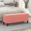 Vidaxl Bench, Pink, 100X35X41 Cm, Upholstered In Velvet