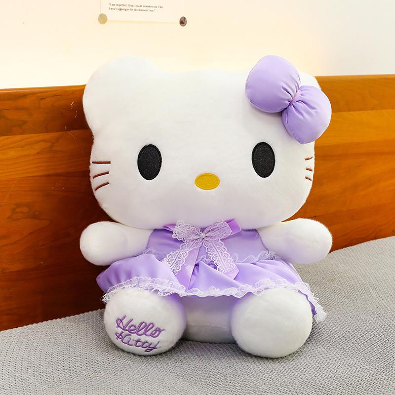 Cuter Hello Kitty Plush Toy With Bow And Dress Decoration For Kids And Gift