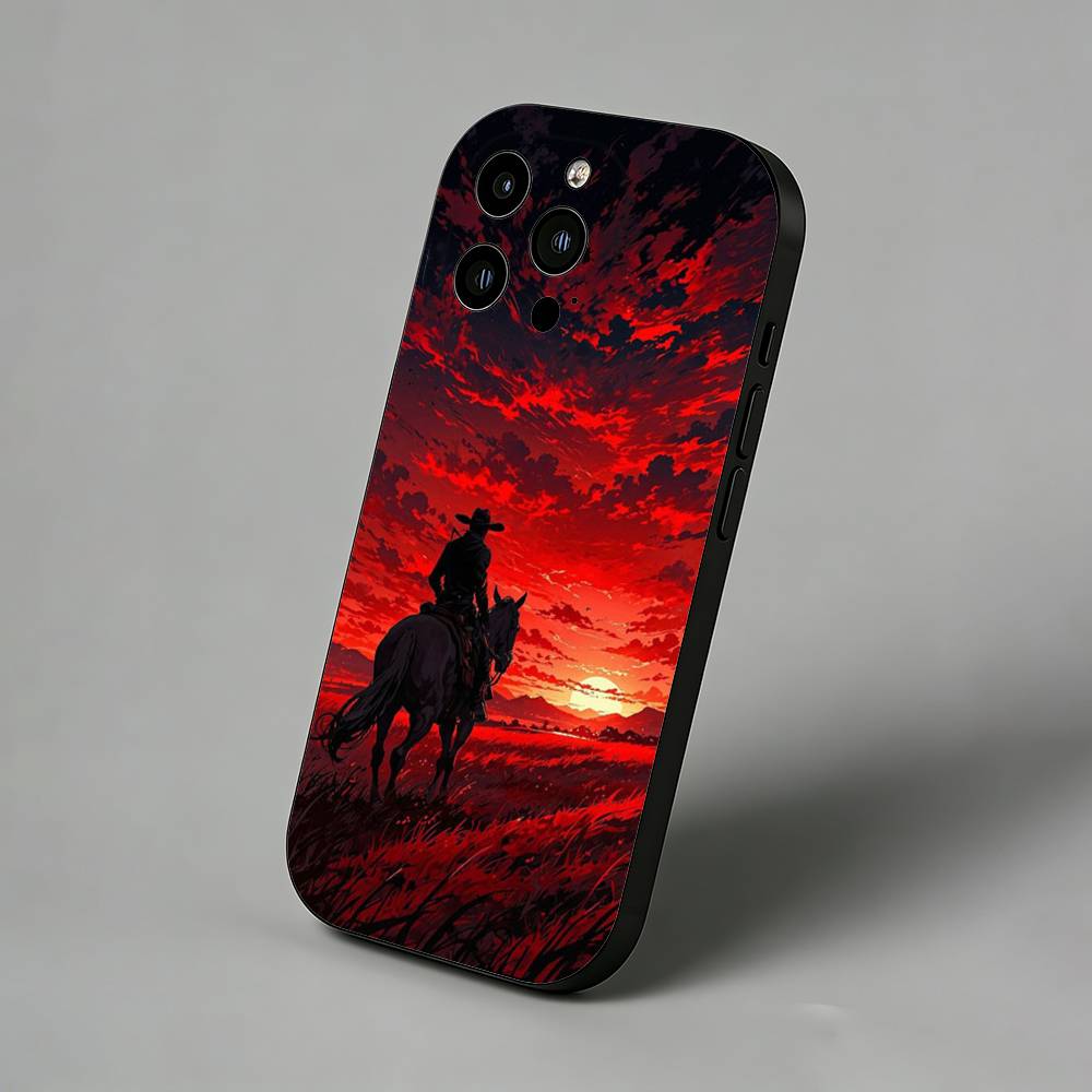Red D-Dead R-Redemption Slim Back Phone Case for iPhone 17 Air 16 Pro Max 16e 15 Plus 14 13 Mini 12 11 Protective Cover