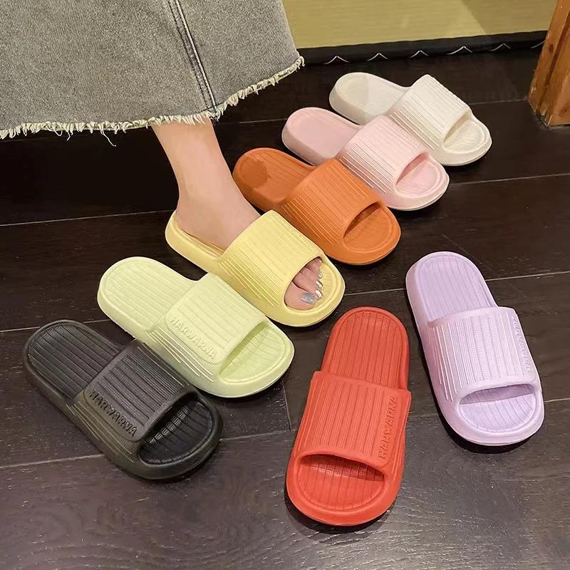 Fashion Fashion Summer EVA Slippers for Women 2025 New Non Slip Bathroom Indoor Home Slippers Woman Lightweight Soft Sole Cloud Slides