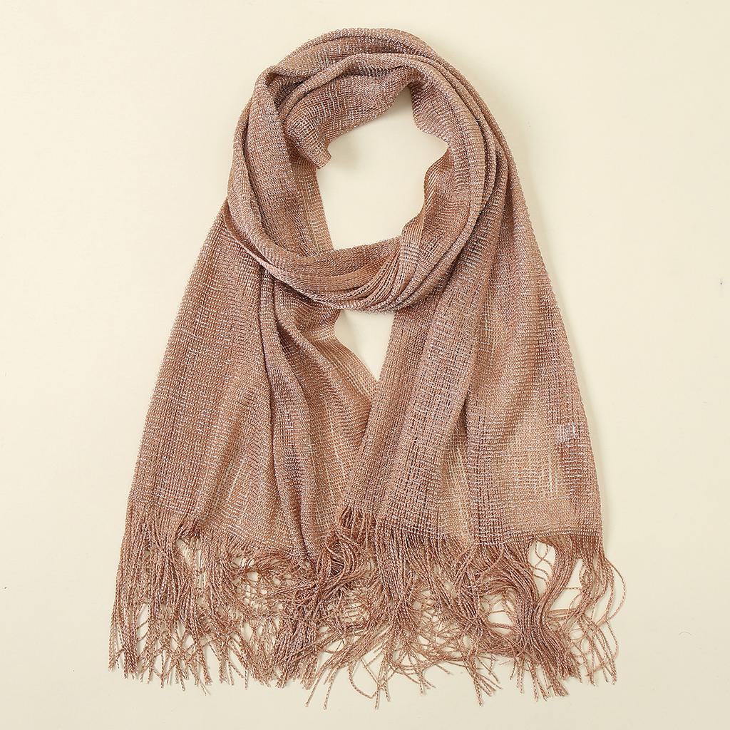Shimmer Glitter Shawl Wraps For Women All Match Shawls Scarf Fashion Tassel Stoles Scarf Luxury Shawls Foulard 160*50Cm