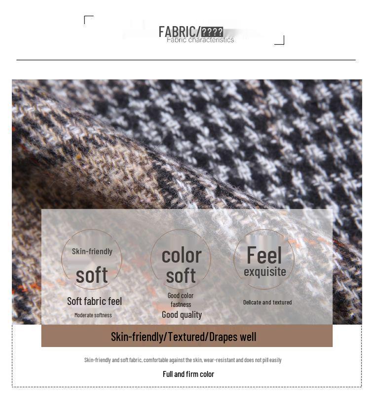 Women's Plus Size Wool Suit: Autumn/Winter 2025, Two-Piece Set with High-Waist Wide-Leg Pants