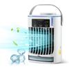 Ar Condicionado para Espaços Pequenos para Casa Portátil Recarregável Ventilador de Mesa Cooler de Ar de Verão com Spray Ar Limpo Úmido para Sala de Escritório