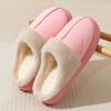 Cotton slippers women's autumn and winter indoor home couples wear warm and piled thickened soles fluffy shoes confinement shoes women