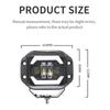 5Inch Spotlight Flush Mount LED Work Light Bar Hi/low Beam Off Road 4X4 ATV for Niva Lada Car 12-24V LED Pods Driving Fog Lights