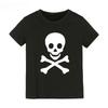 Totenkopf-Aufdruck Kinder T-Shirt Junge Mädchen T-Shirt für Kinder Kleinkind Kleidung Lustiges Oberteil T-Shirts Neues Sommer Kinder Freizeit T-Shirt