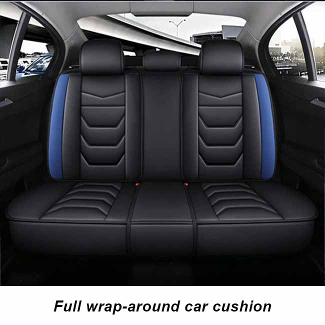 Universal Leather Car Seat Cover 5-seater Full Set of Car Seats for Most Honda Toyota Chevrolet Ford Nissan Cars, Trucks, SUVs.