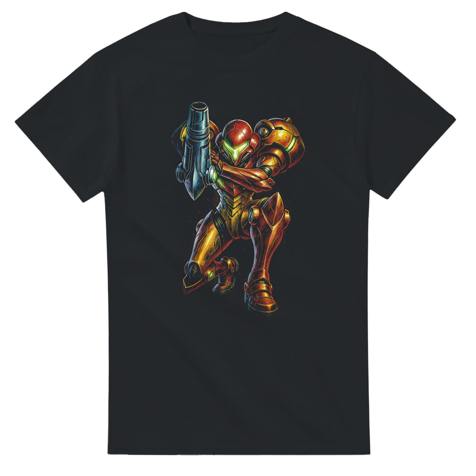 Samus Halftone Heavyweight Unisex Crewneck T shirt | Gildan® 5000 3XL