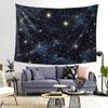 Night Sky Golden Celestial Stars Zodiac Constellations Tapestry Art Aesthetic Tapestries for Living Room Wall Cloth Wall Hanging