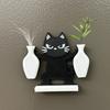 Cat Whisker Collector Double Vase Magnet Animal Shape Cute Magnetic Mini Vase Fridge Decoration for Kitchen Refrigerator Storage