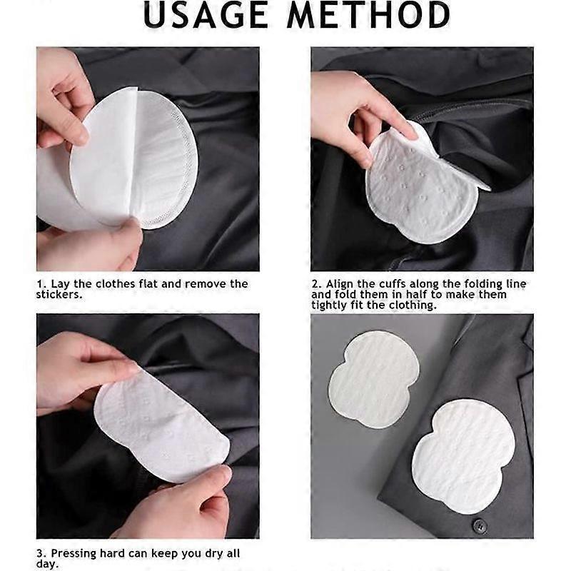 100 Pieces Antiperspirant Patches for Armpits Invisible Sweat Pads for Armpits