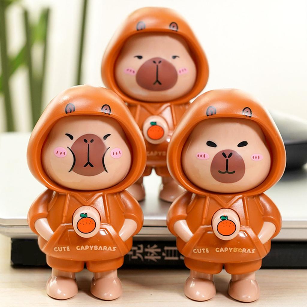 Capybara Keychain Car Key Holder Backpack Charm Bag Pendant Plastic Texture Purse Decoration Suitable for All Ages