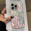 Pink Cherry Floral Design Phone Caae For iPhone 17 16 15 14 13 12 11 Pro Max XS X XR 7 8 Plus 16E 17 Air Shockproof Bumper Cover