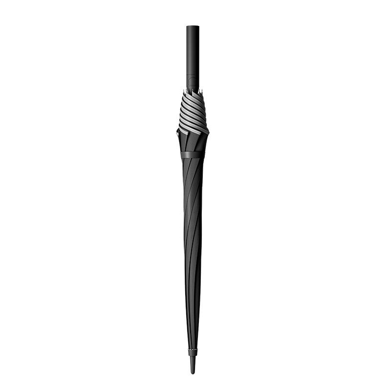 Long-handled umbrella for men, enlarged reinforcement and thickened large high-end windstorm-resistant boys, double automatic black.