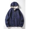 Outdoor Fleece Jacket with Hood, Thickened Fleece Lining, Men's Winter Zip-Up Sweatshirt