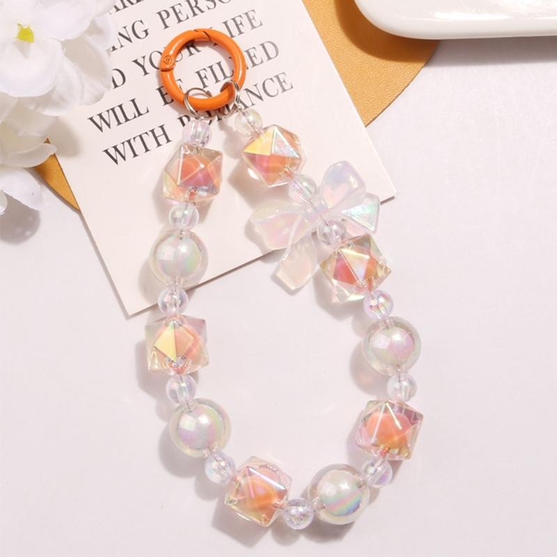 Eye Catching Mobile Phone Chain Acrylic Pendant Cellphone Lanyard For Women Girls Telephone Strap Jewelry Drop-resistant