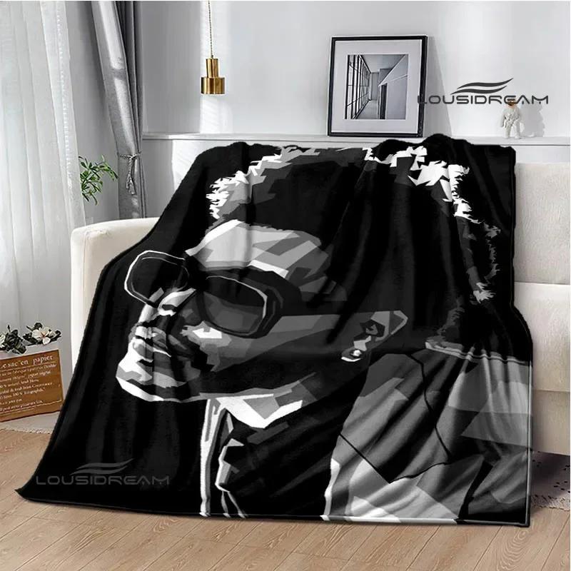 Singer The Weeknd Print Blankets Flange Warm Blanket Soft and Comfortable Home Travel Bed Blanket Picnic Blankets Birthday Gift