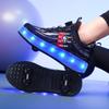LED Light-Up Roller Shoes: Single/Double Wheel Wheeled Skates for Students