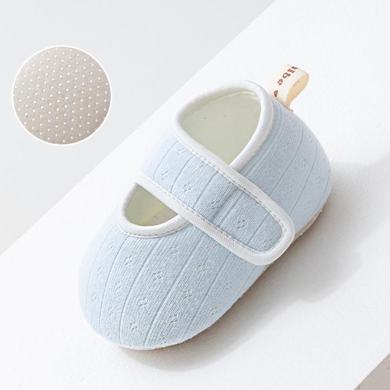 Cotton Baby Girls Lace Bow Shoes 0-1 Year Toddler Anti Slip Soft Sole Walking Shoes Indoor Use Summer High Quality First Walkers