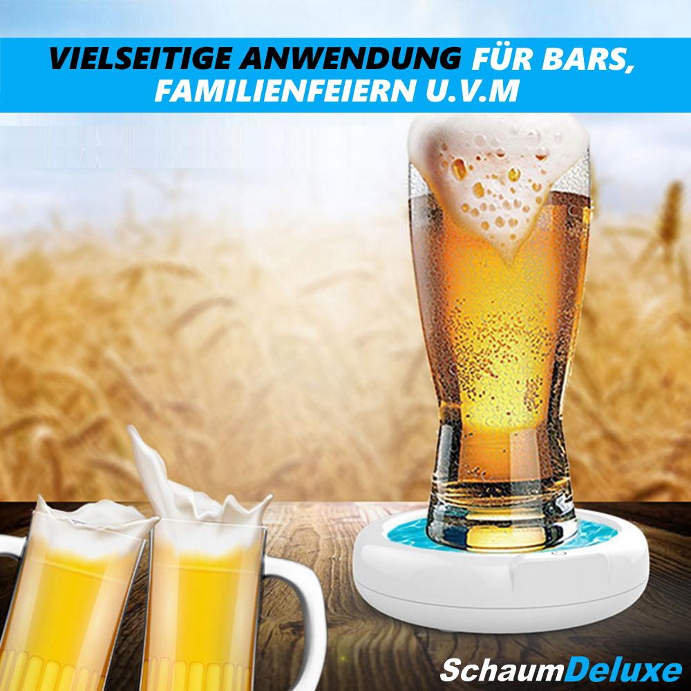 SCHAUMDELUXE Beer Frother Electric Beer Sparkling Milk Frother USB White