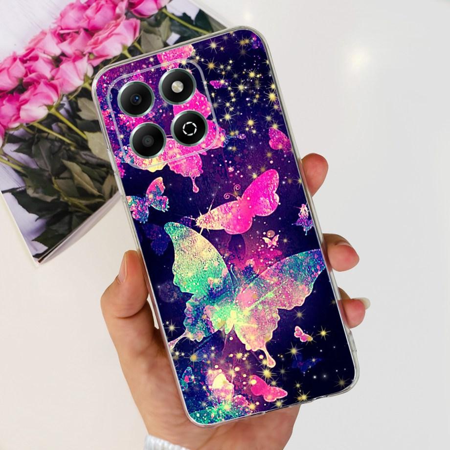 For Honor X6b JDY-LX1 Case Coque Clear Silicone Soft Back Cover For Honor X6a Plus Phone Bumper Coque Funda Dinosaur Cat Dragon