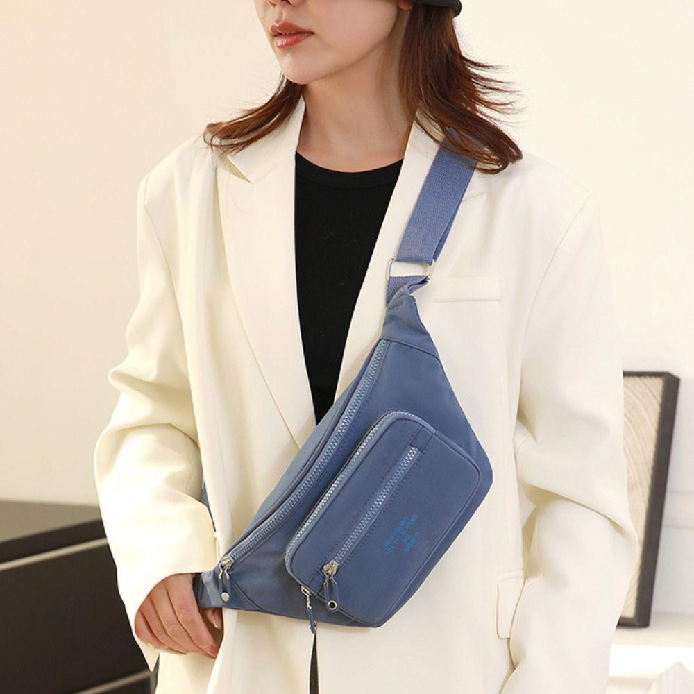 Portable Nylon Crossbody Bag Solid Color Middle Aged Tote Bag Fashion Mobile Phone Bag  Mom