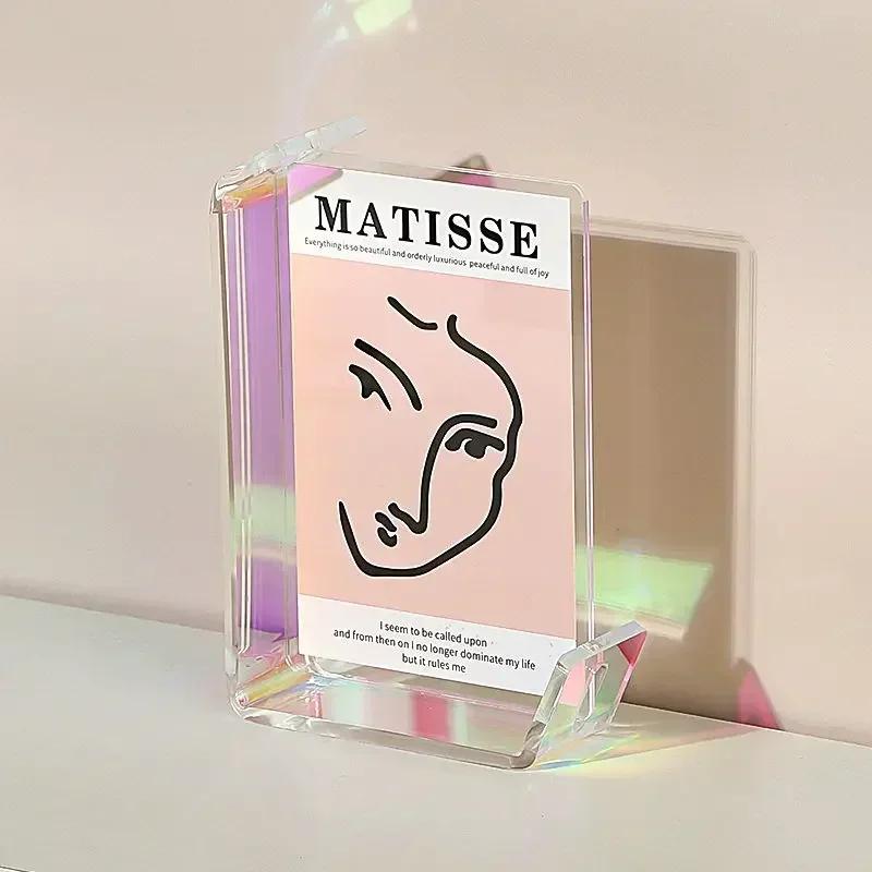 

6 in double-sided transparent acrylic photo frame table with base rotating calligraphy mounted picture frame photo frame 6in 17x12.5x3.5cm
