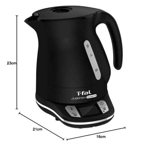 Tefal Electric Kettle 1.2L Temperature Adjustment 7 Levels "Justin Control Black" Heat Retention Automatic Power Off Prevention of Dry Cooking KO7558J