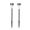 Solar LED Outdoor Lawn Lamp: Garden Lighting with Stainless Steel and Glass Ground Stake.
