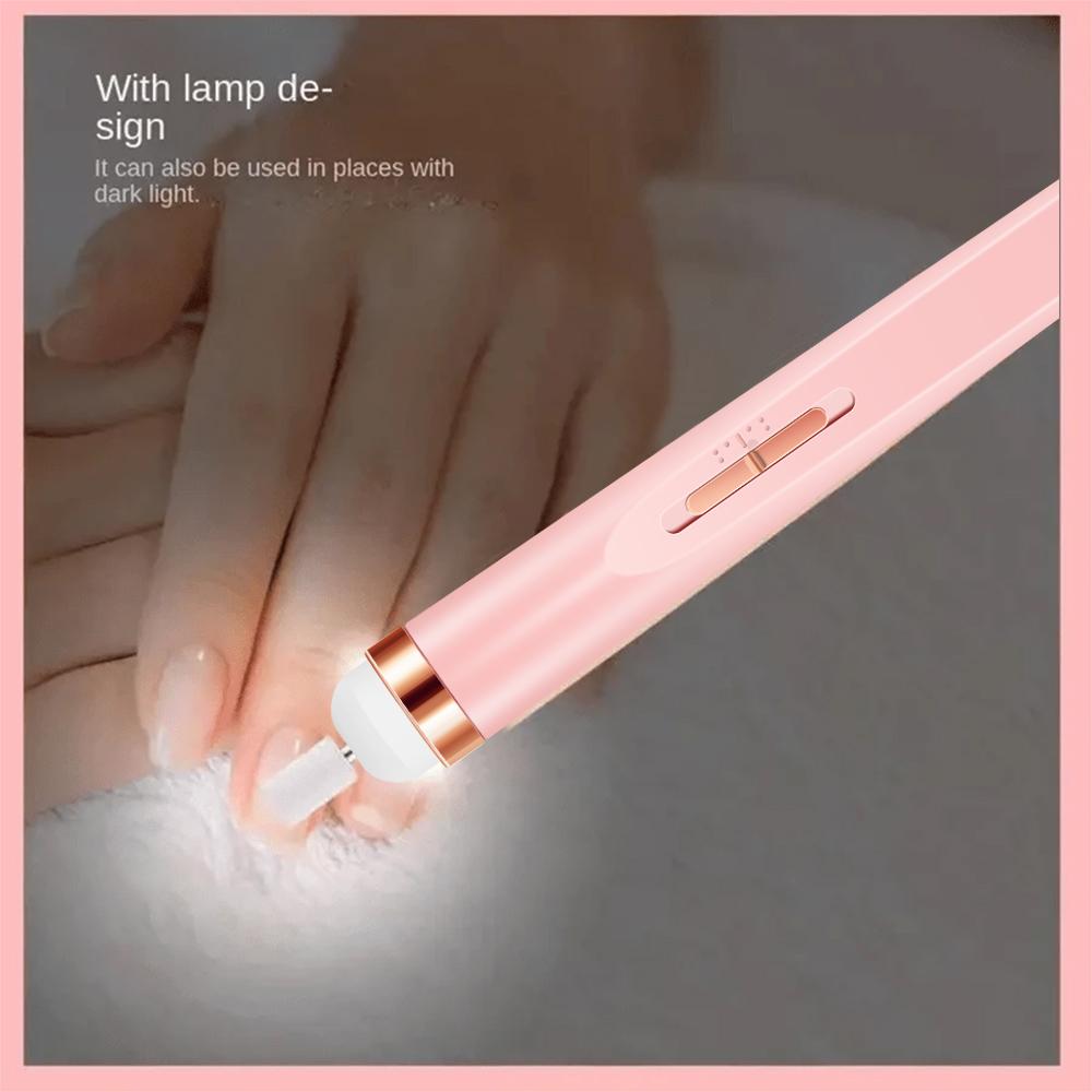 YIKOOLIN Electric Nail File Portable Nail Set with 4 Speeds Cuticle Trimmer Battery Operated Manicure and Pedicure Tools