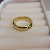 Natural Peridot Signet Sterling Silver Yellow Gold Fill Ring Jewelry