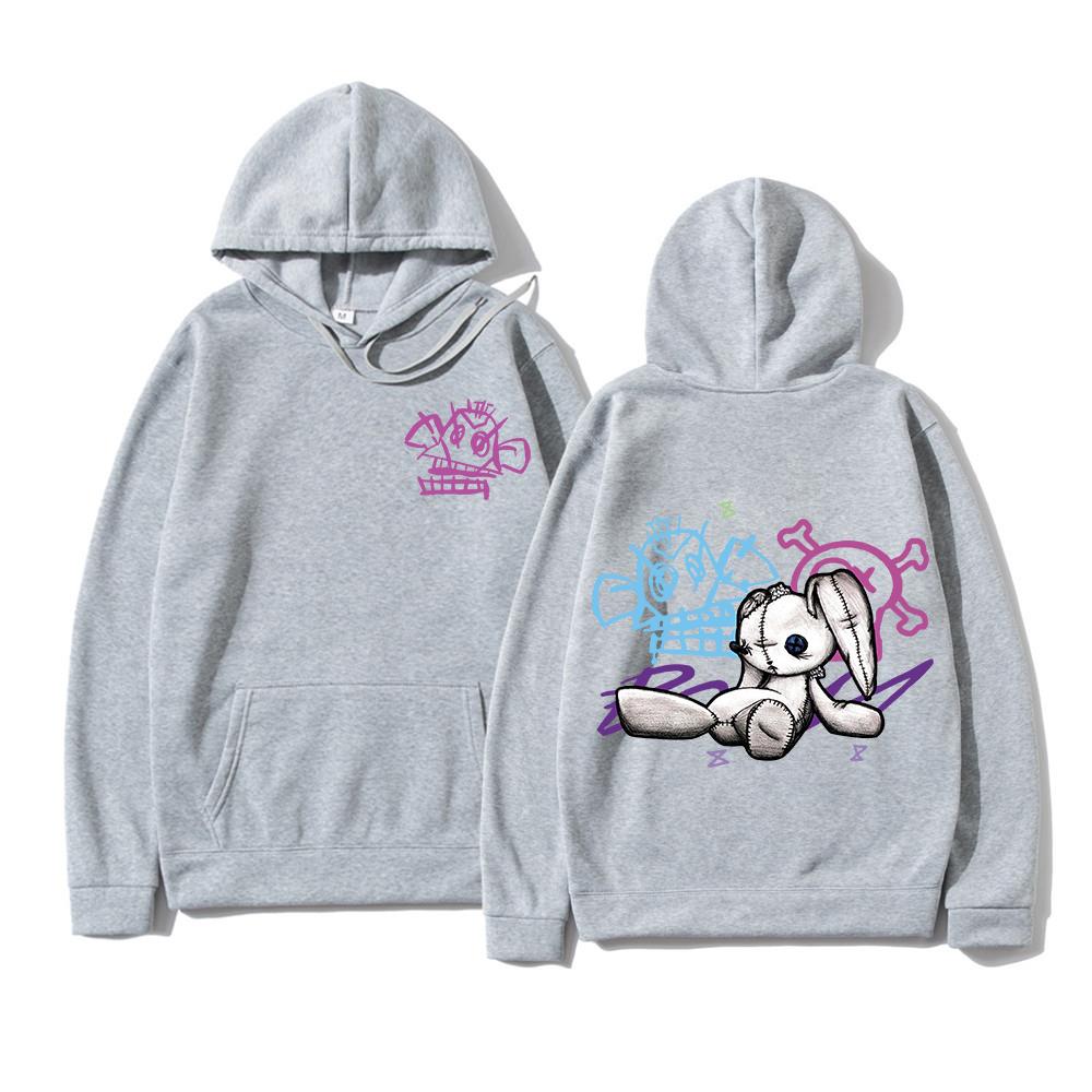 Arcane Jinx Hoodie Fashion Men Harajuku Anime Rabbit Monkey Hoodies Unisex Funny Cute Cartoon Bunny Pullovers Sweatshirts Hoodys