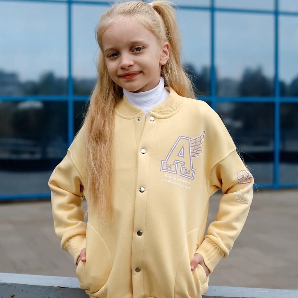 Tracksuit (girls) – Warm Bomber & Pants with Print, Winter , 6443-025-33 HC