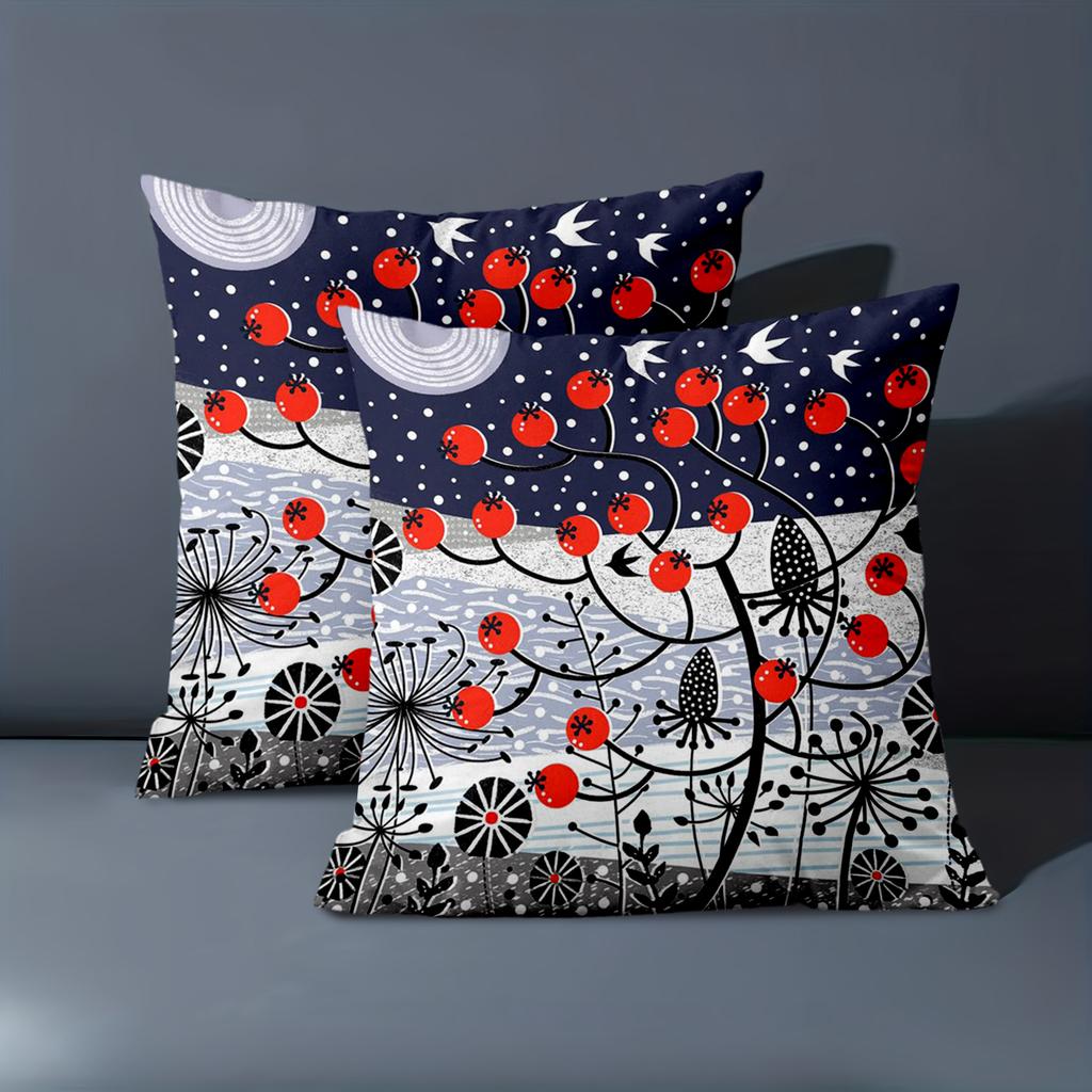 1 Pieces Stylish Floral Patterned Throw Pillow Cushions Polyester Pillowcase, Sofa Decorative Cushion Cov Headboard Pillow