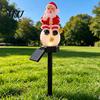 Outdoor Seasonal Atmosphere Lights Christmas Solar Stake Lights, Santa Snowman Tree Figurine Lawn Warm White LED Garden Ornaments Waterproof for