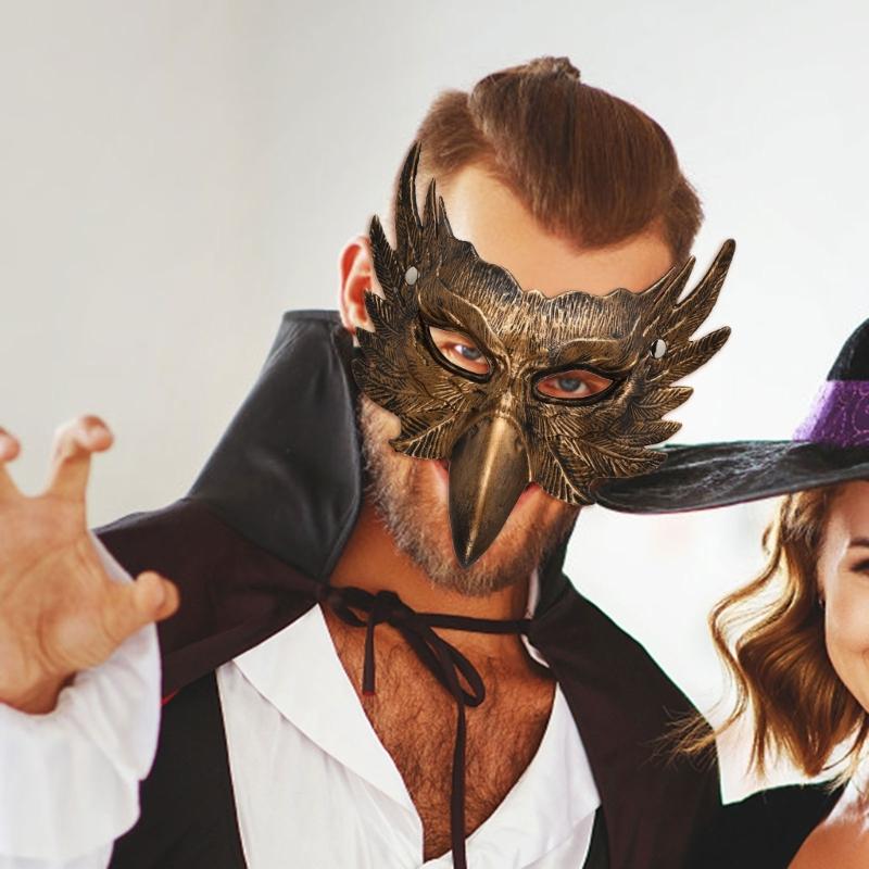 1 Piece PU Hawks Face Mask Comfortable Fit For Halloween Celebration Themed Parties And Role Plays