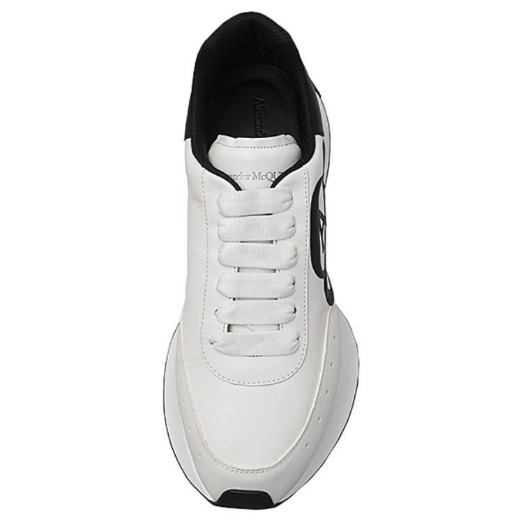 Alexander Mcqueen Sprint Runner Lace Up Sneakers 'White Black' Women's 691039WIC959061