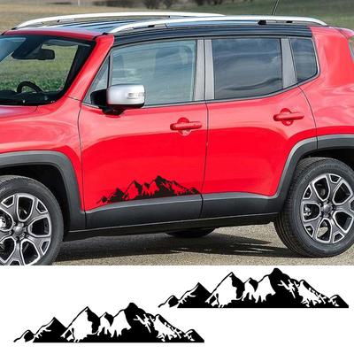 Car Door Side Stickers For Jeep Renegade Liberty Patriot Wrangler JK Grand Cherokee Rubicon PVC Decals Auto Exterior Accessories