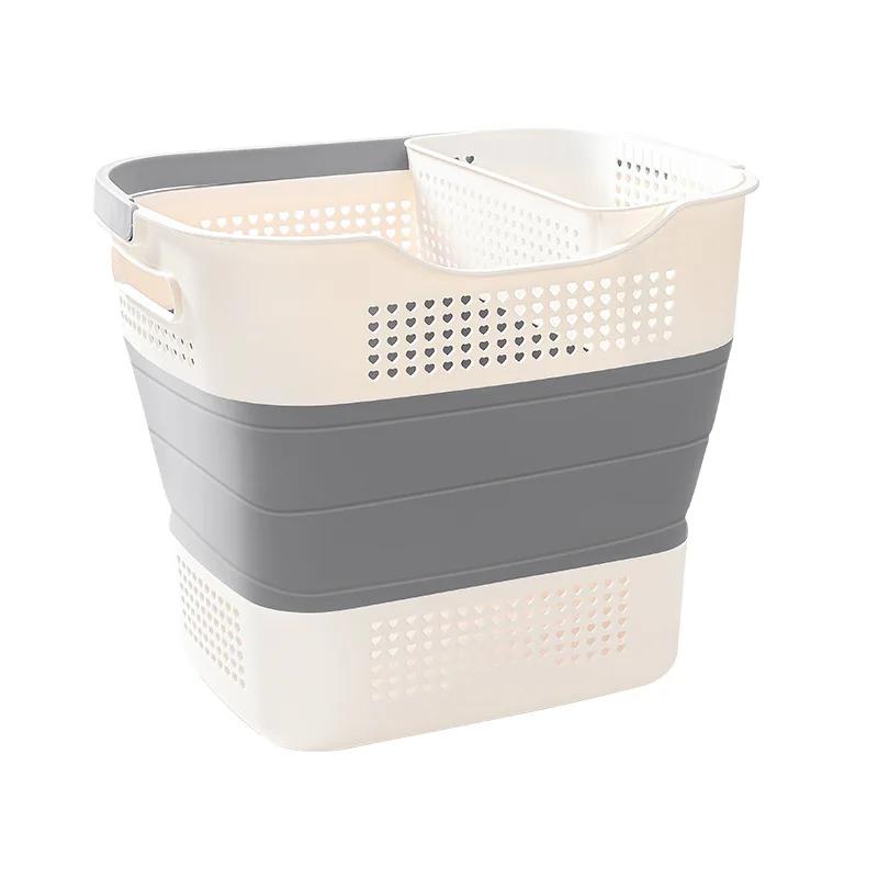 Folding Dirty Clothes Basket Hollow Out Moisture-proof Storage Frame Home High-capacity Laundry Basket Dormitory Clothes Baskets
