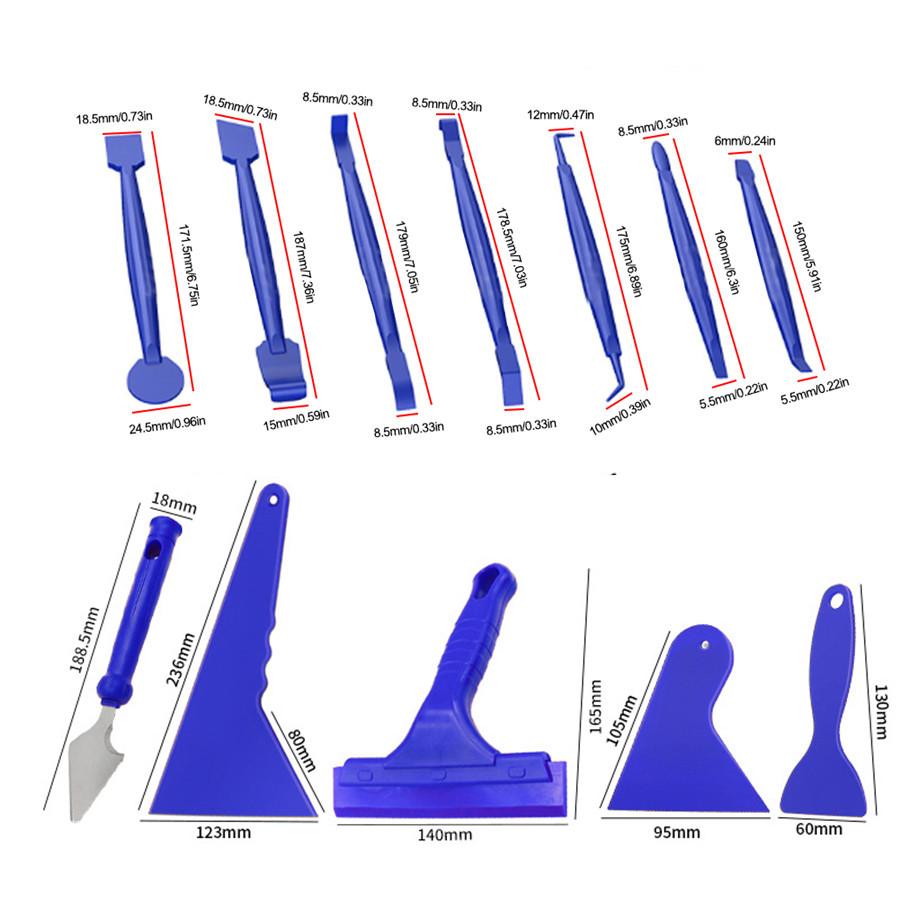 13PCS Car Window Film Tint Tool Car Gloves Vinyl Wrap Film Squeegee Scraper Tool