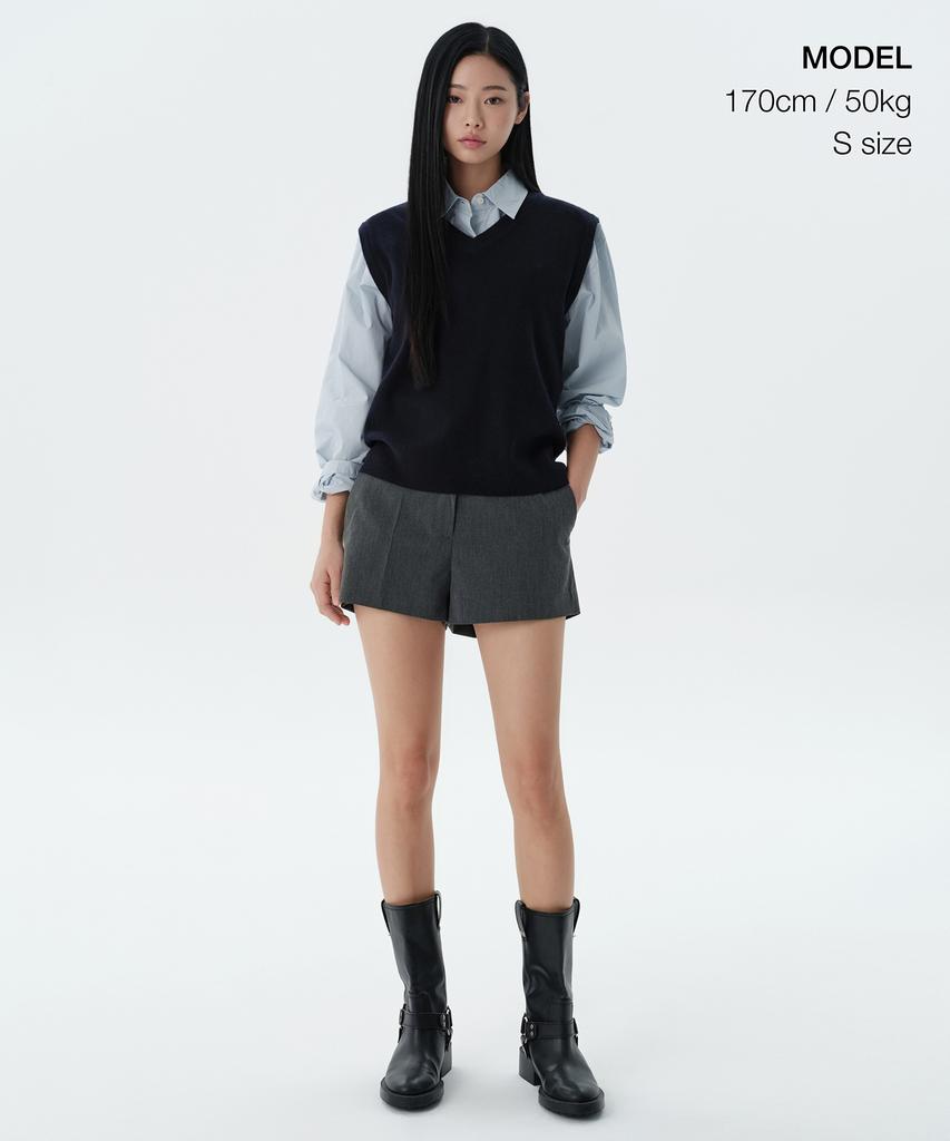 MUSINSA STANDARD WOMAN Women'S Lambswool Knit Vest [Navy]
