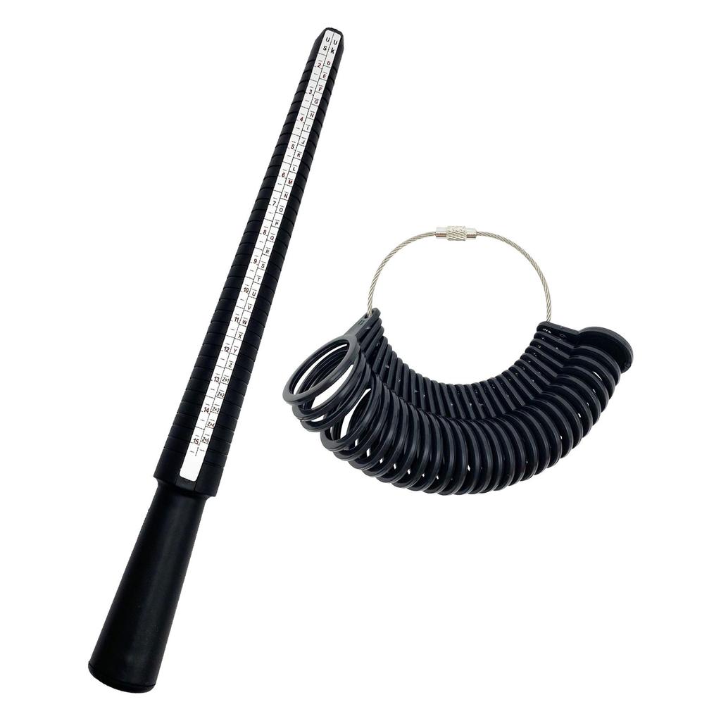 Four-in-One Ring Sizer: Plastic Mandrel Finger Sizing Tool