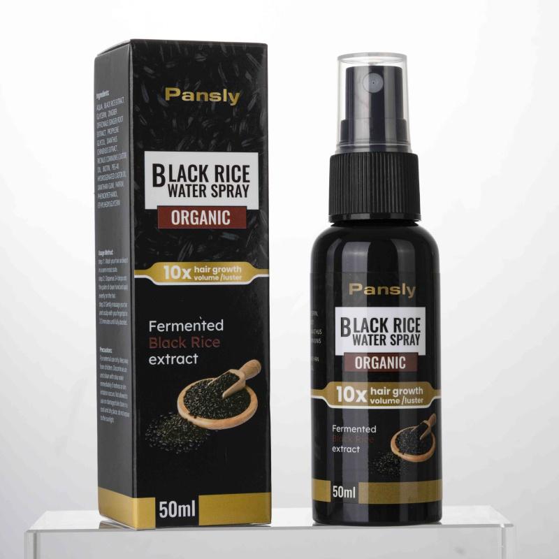 50ml Black Rice Water Hair Spray Hair Growth Essence Anti Hair Loss Natural Thinning Anti Hair Loss Soothe Itchy Dry Scalp Care