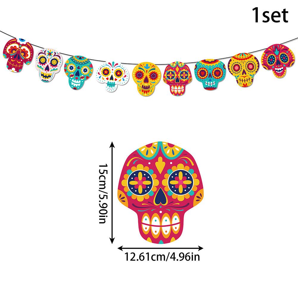 Muertos De Día Skull Themed Party Banner For Festive Scene Celebration Setting