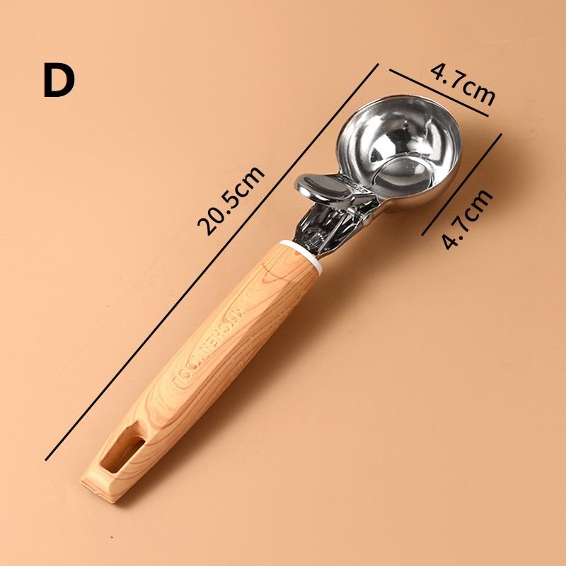 Stainless Steel Dual-Purpose Ice Cream Scoop Ice Cream Scooper Multifunctional Fruit Scoop Kitchen Supplies
