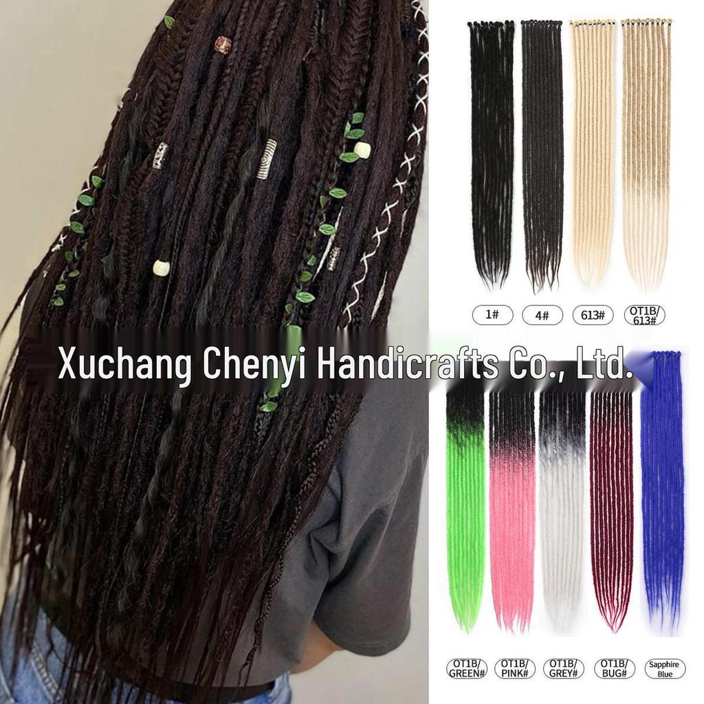 24" Multicolor Gradient Reggae Dreadlock Wig for Women